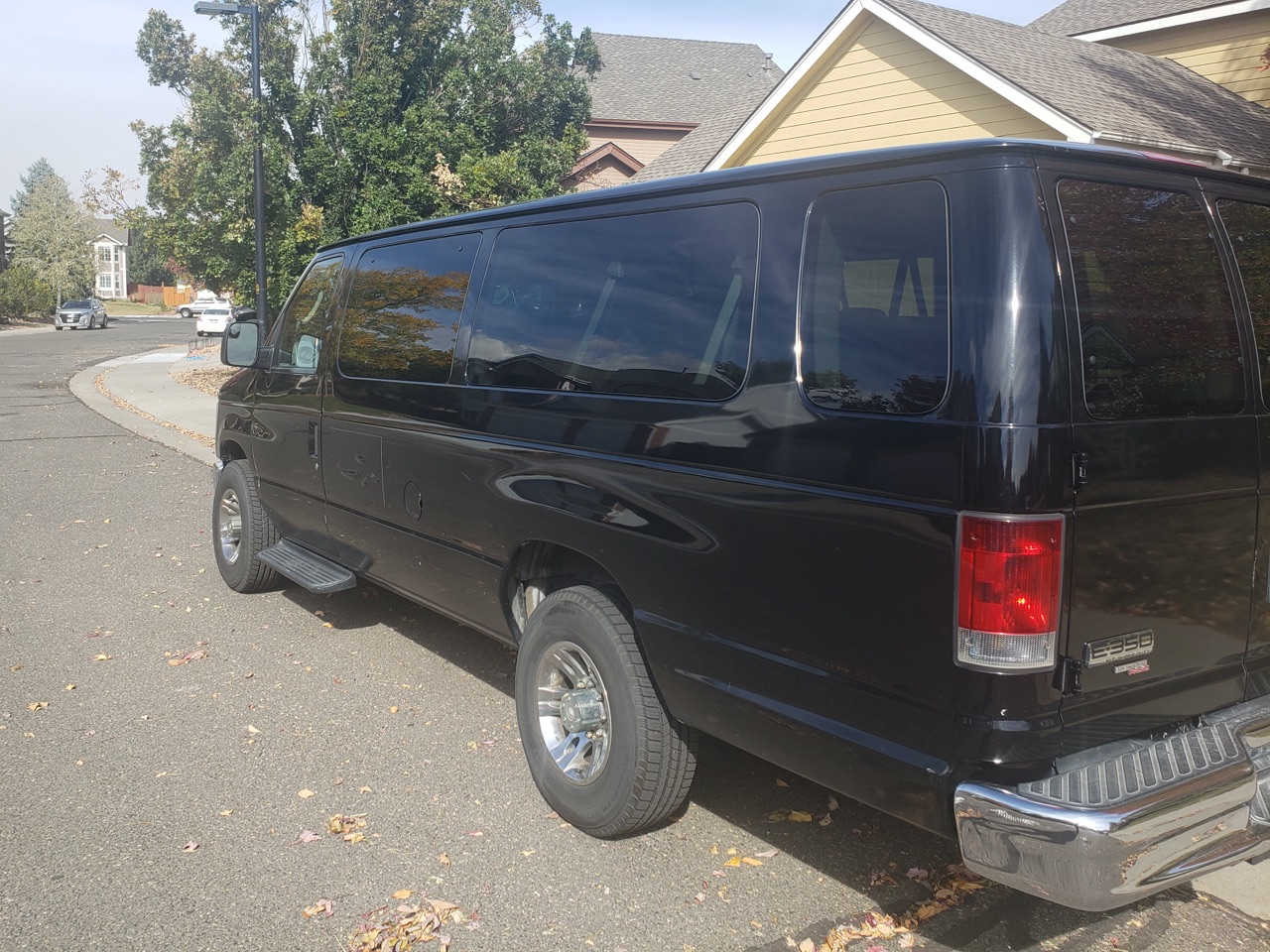 black VAN picking up a ride