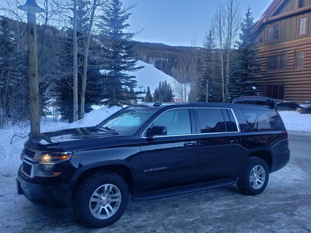 Keystone private SUV waiting for a customer for a ride to Denver Airport