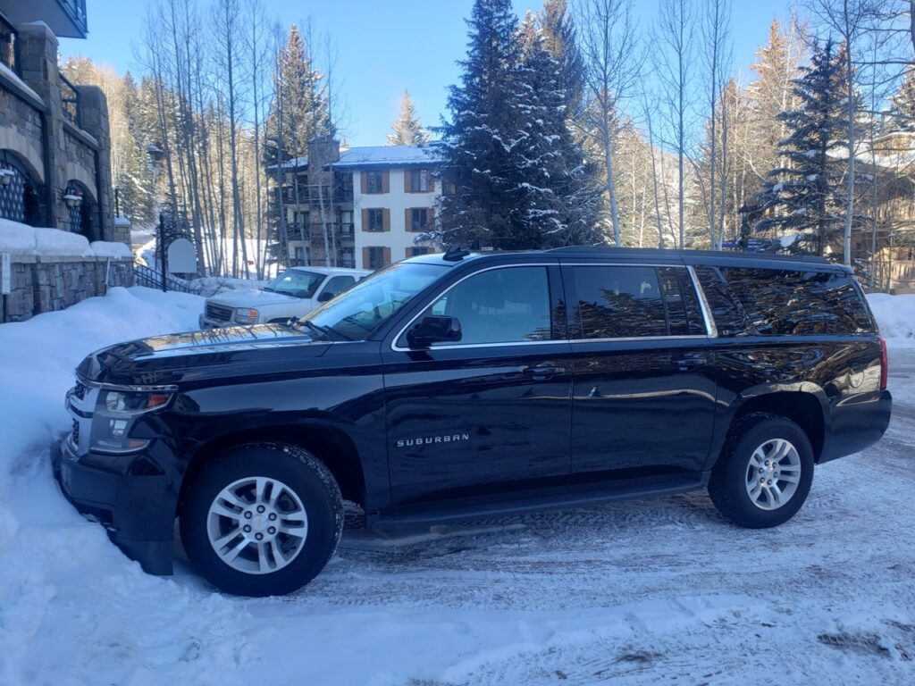 private SUV at Vail waiting for a ride to Denver Airport